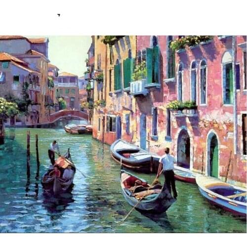 Venice Town Paintings By Numbers DIY Pictures Oil Coloring By Numbers Set Gift Drawing By Numbers Canvas Decor New Arrivals