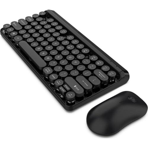 Wireless 104 Round Keys Keyboard Mouse Computer Keyboard Mouse Combo For Home Office