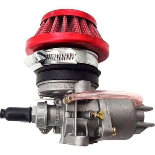 Carburetor Carb Carby + Red Air Filter + Stack For 2 Stroke 47Cc 49Cc Engine Parts Mini Moto Kids Atv Quad Dirt Pocket Bike Mi
