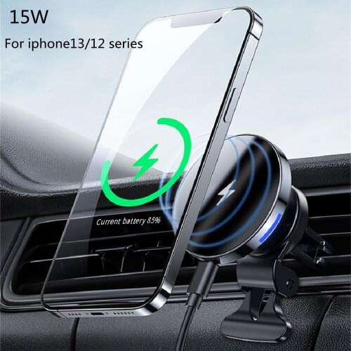 15W Magnetic Qi Wireless Charger Fast Charger Car Phone Holder for iPhone12/Mini/12Pro/Max Samsung Galaxy S7 S8 Nokia LG Google