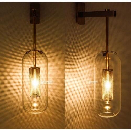Retro personality metal net shade E14 LED wall lamp for kitchen living room bedroom bedside restaurant aisle corridor wall light