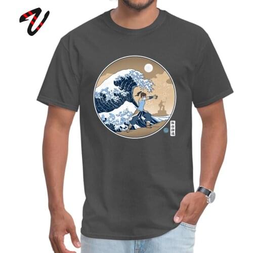 Men Hip Lovecraft Normal Tops Shirt O-Neck Autumn Cotton Fabric T-Shirt Funny Sloth Avatar Waterbender Great Wave Tee Shirts
