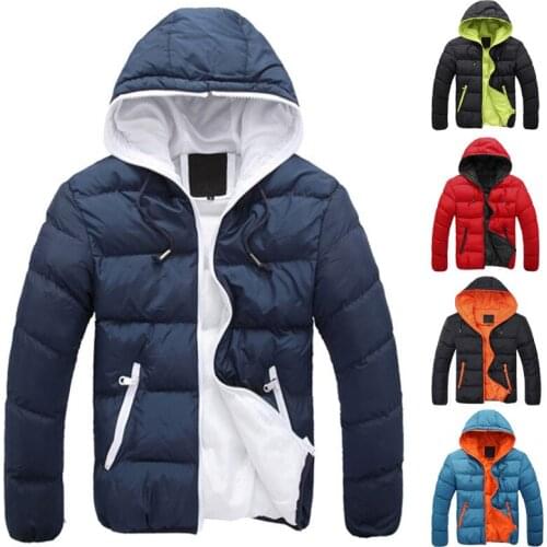 2021 Hot Mens Autumn Winter Warm Hooded Jacket Cotton Coat Parka Outwea Long Sleeves Versatile Comfortable Leisure