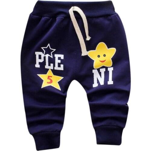 New Autumn Toddlers Kids Boy Cartoon Letter Print Pant Baby Long Pants Trousers Bottoms