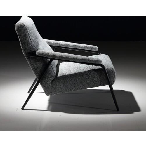 Single sofa chair light luxury fabric lounge chair lazy chair designer simple modern living room bedroom lounge chair