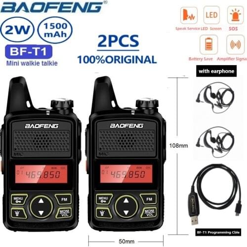 BaoFeng USB intercom ultrathin BF-T1 mini Walkie Talkie Powerful CB Ham radio Long Range Handheld Communicator Transceiver radio