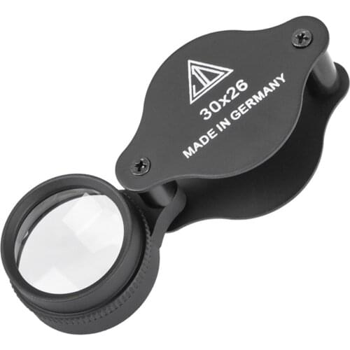 Portable Handheld Folding Pocket Magnifier 30X Metal Mini Loupe Jewellery Identification Loupe Magnifying Glass for Reading Gift