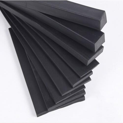 Solid Rubber Bar Seal Strip Insulation Shock Cushion Antiskid Buffer Oilproof 10 20 30 35 40 45 x 1 2 3 4 5 6 8 10mm 2m Black