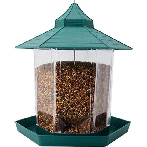 Transparent Bird Feeder Waterproof Hanging Feeder For Outdoor Balcony