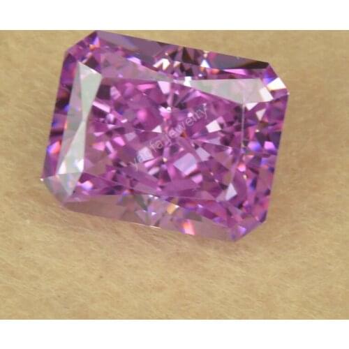 Sale 8A Red Purple Radiant Diamond Cut Shape Synthetic Gems Cubic Zirconia Stone Amethystine Loose Beads For Jewelry Inlay DIY