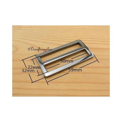 Strap adjuster rectangle sliders alloy gunmetal 50mm 2 inch 10pcs U17