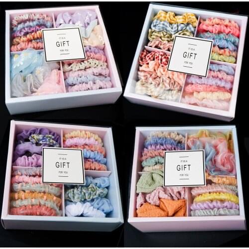 Summer Rubber Band Girl Popular Large Intestine Hair Ring Gift Box Hair Accessories Fresh Internet Famous Recommended Hair Rope