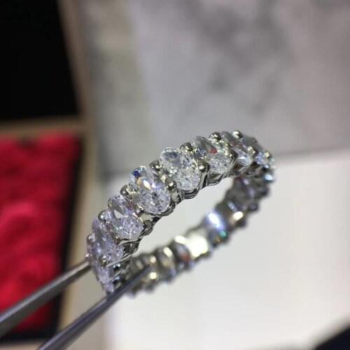 Luxurious 925 Sterling Silver full drill ring Natural gem-stone cz zircon candy ring for women popular wedding party jewelry