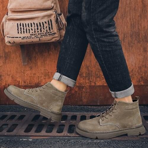 Sapato comfortable leisure zapatillas spring sneakers boots on sports man winter sapatos thick fashion slip sole sale brown for