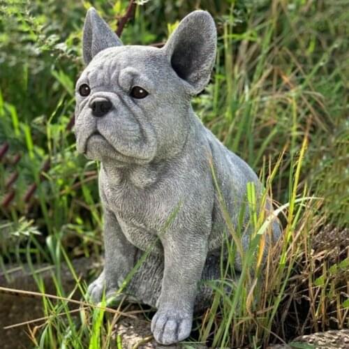 Dog Statue Resin Garden Collection Decorative Sculpture Figure for Garden Patios Lawns Gift Home Outdoor Decor Durable
