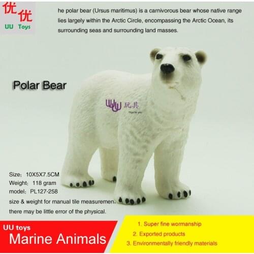 Super Polar Bear Simulation model Marine Animals Sea Animal kids gift educational props (Ursus maritimus ) Action Figures
