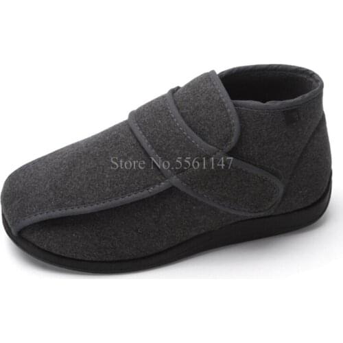 High quality broad foot swollen middle aged mens shoes wide feet and swollen feet adjustable blind date comfortable safety