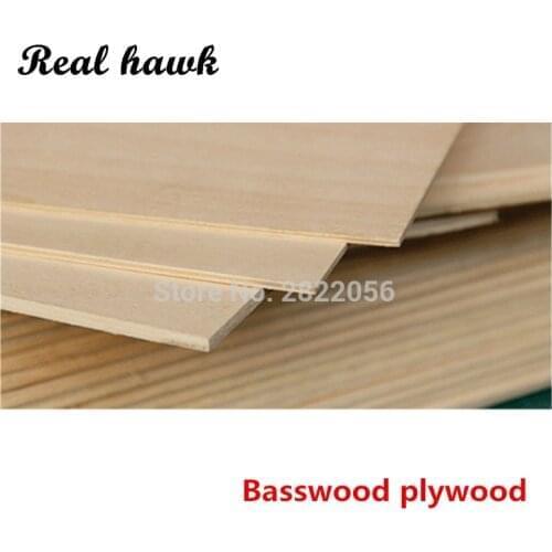 297x210x1/1.5/2/3/4/5/6mm super quality Aviation model layer board basswood plywood plank DIY wood model materials