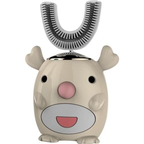 USB Ultrasonic Toothbrush Kids U-Shaped 360 Degrees Silicon Electric Waterproof head Vibrating Sonic Toothbrushes Children