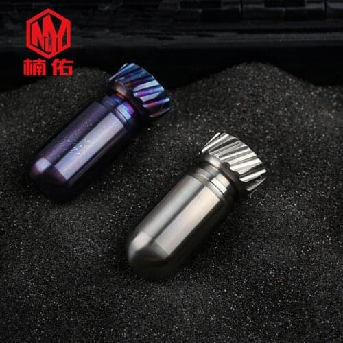 1PC EDC Outdoor Portable Mini Titanium Alloy Waterproof Sealed Warehouse Case Box Tank Warehouse Waterproof Metal Pill Bottle
