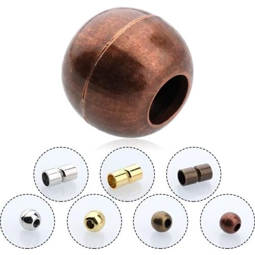 10pcs DIY Accessories Buckle Leather Rope Connection Magnet Buckle Copper Jewelry Findings Metal Noenname_null 1.1cm 7g