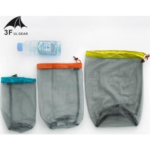 3F UL GEAR Ultra-light PU Coating Camping Outdoor Mesh Storage Bag Clothing Storage Bag and Item Classification Drawstring Bag