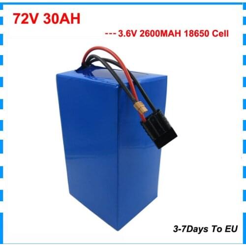 3000W 72V 30AH 40AH Electric bike bateria 2000W 72V 25AH 35AH Lithium ion battery pack 5000MAH 26650 Cell 50A BMS 84V 5A Charger