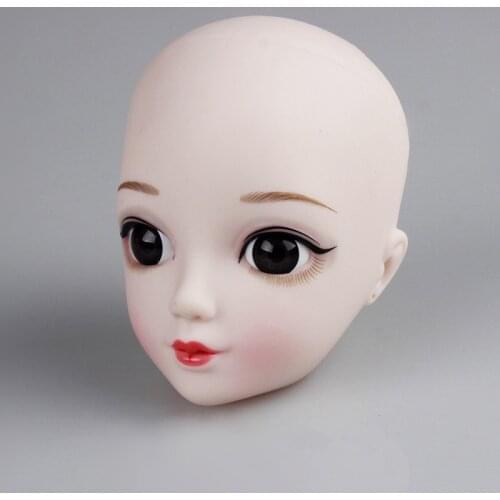 60cm Doll Accessories Vinyl Make-up Head BJD 1/3 Doll Accessories Ball Joint Naked Body Model