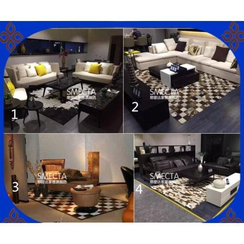 Free shipping via DHL 100% natural genuine cow leather indoor grass carpet