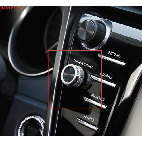 BJMYCYY Car styling Automobile function knob decoration ring For Toyota Camry 2018