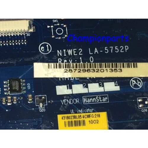 FAST SHIPPING. NIWE2 LA-5752P for Lenovo Ideapad G560 Laptop motherboard,NOTEBOOK MAINBOARD. (COMPARE BEFORE ORDER)