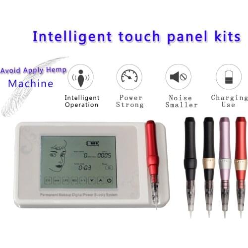 Digital Intelligent Touch Permanent Makeup Cartridge Mahine Panel control Rotary Tattoo Gun Kit for Body Lip Eyebrow