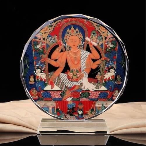 Esoteric school - cheng Caixu Buddha mother, Zenglu Caiyuan Tianmu phase portrait, Buddha Hall worship, crystal ornaments