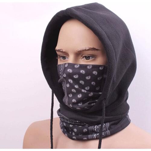 Unisex Neck Hood Fleece Hat Balaclava Helmet Ski Mask Windproof Winter Headgear Bike Motorcycle,Black Blue Hot Pink