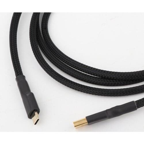 Preffair X401AC USB Type-C to USB-A 2.0 Male Charger Cable For DAC Mobile Tablet, Black