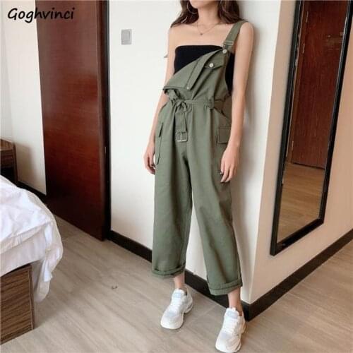 Jumpsuits Women Solid Designer Cargo Trousers Ladies Harajuku Casual Ins Bottoms Streetwear Female Loose Fashion Chic Ulzzang