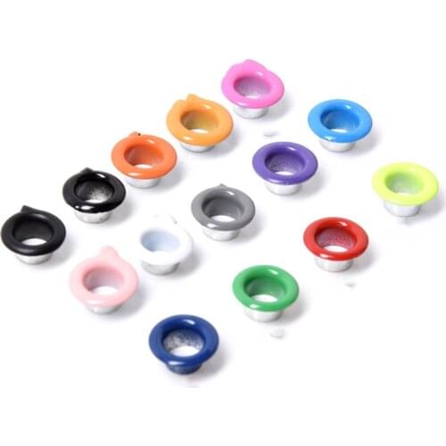 DIY materials.color spray gas. Eyelets .rivets. 4.5mm button holes. Multicolor buckle. Shoelaces eye Metal hole Eyelet