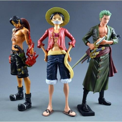 One Piece Anime Figure Oversized Smiley Luffy Changeable Face Manga Statue PVC Action Figure Ace Zoro Collectible Model Toy Gift