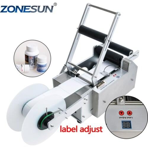 Semi Automatic TB-50 Round Plastic Water Wine Beer Cans Tube Vial Pet Glass Bottle Labeling Machine