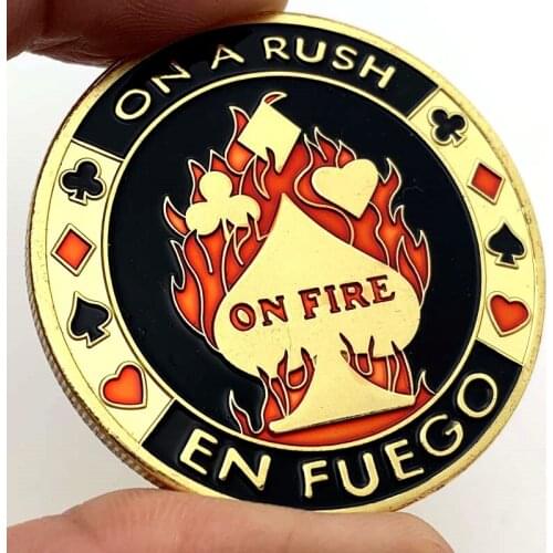 Las Vegas Heart Flame Gold Plated Commemorative Coin Heart-shaped Chips Love Collectible Coin Gift Lucky Coin Gift