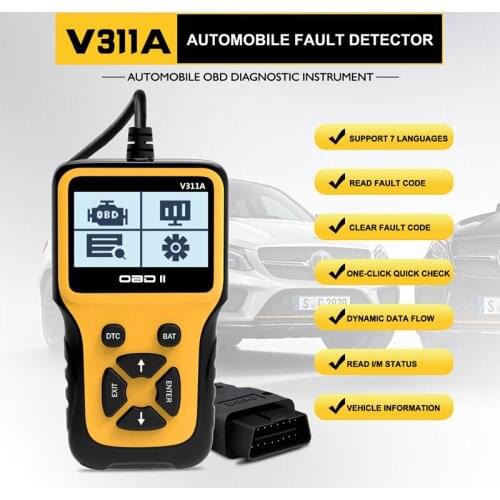 V311A Car Fault Code Reader OBDII/EOBD Detector Automobile Auto Diagnostic Tool OBD OBD2 Scanner Car Repair Tool