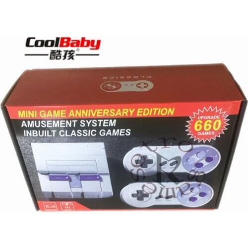 Family Retro Classic Game Console with 2 Controller 8 Bit 660 games AV-USB Interface Built-In 660 Games Handheld Game Player