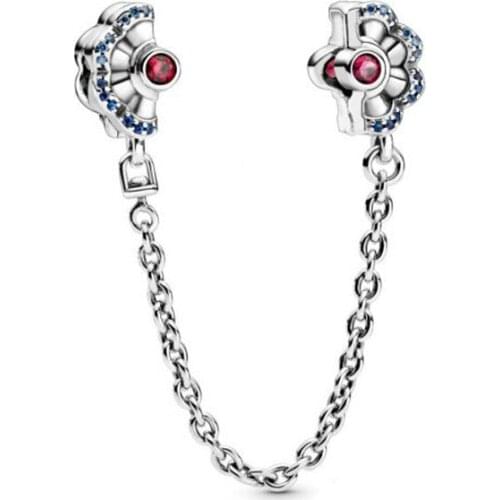 School Gift 2020 Autumn Fit Original Pan Bracelets 925 Sterling Silver Beads Folding Fan Safety Chain Women DIY Jewelry