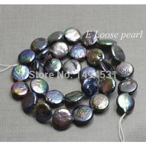 Jew3109 NEW!!! 3Strds 10-11MM Natural black Pearl bead AAA