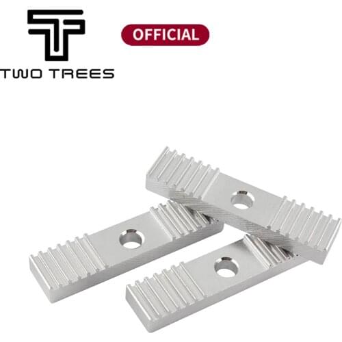 2pcs aluminum Alloy Tooth pitch 2mm Aluminum sheet Reprap GT2 Timing Belt Fixing Piece Clamp Fixed Clip 9*40mm CNC For Print