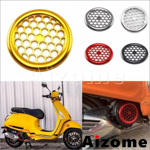 1x CNC Aluminum Round Engine Radiator Guard Cover for VESPA Sprint Primavera LXV LX 150 Piaggio 150CC series Scooter Motorcycle