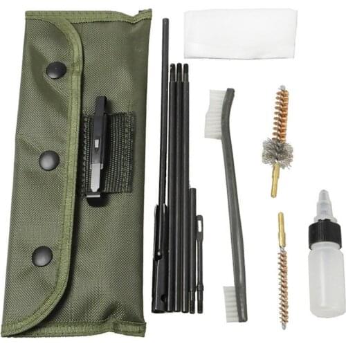 10Pcs a.22cal 5.56mm Gun Cleaning Kit Universal Butt Stock Cleaning Kits Nylon Brush Tools Kit