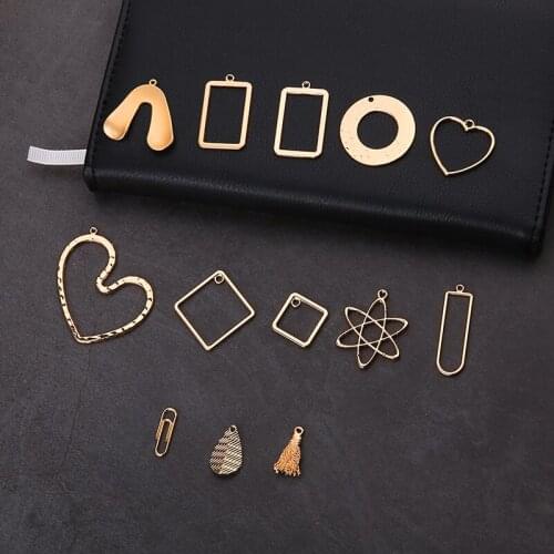 10pcs Alloy Geometry Drop Earrings For Womenlong Fangyuan Love Tassel Pendant Popular Classic Earring Diy Jewelry Accessories