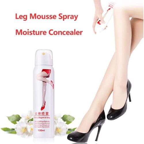130ml Women Leg Mousse Spray Moisture Concealer Waterproof Brighten Skin Protection Waterproof One White Body Whitening Spray