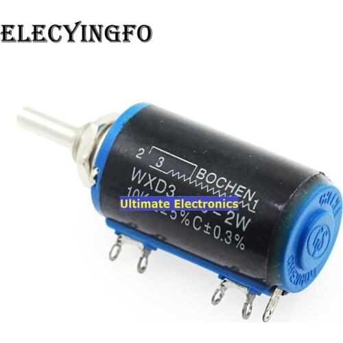 2pcs WXD3-13-2W Precision Multiturn Potentiometer 1K/2.2K/3.3K/4.7K/10K/22K/47K/100K